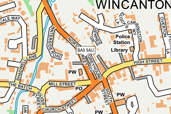 BA9 9AU map - OS OpenMap – Local (Ordnance Survey) BA9 9AU map - OS OpenMap – Local (Ordnance Survey)