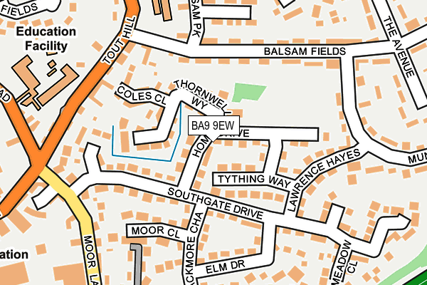 BA9 9EW map - OS OpenMap – Local (Ordnance Survey) BA9 9EW map - OS OpenMap – Local (Ordnance Survey)