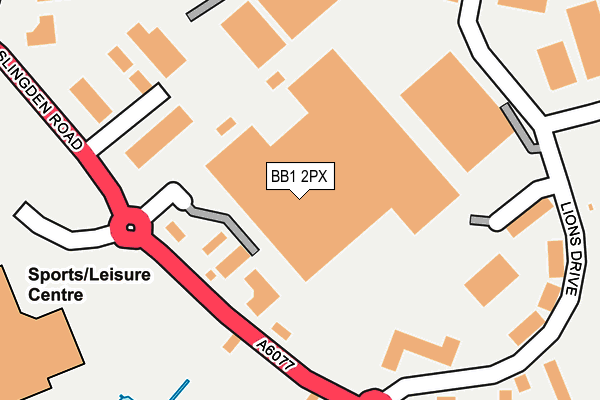 BB1 2PX map - OS OpenMap – Local (Ordnance Survey) BB1 2PX map - OS OpenMap – Local (Ordnance Survey)