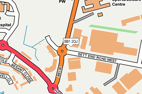 BB1 2QJ map - OS OpenMap – Local (Ordnance Survey) BB1 2QJ map - OS OpenMap – Local (Ordnance Survey)