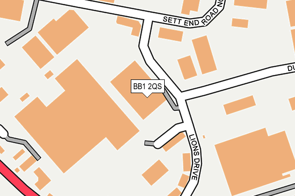 BB1 2QS map - OS OpenMap – Local (Ordnance Survey) BB1 2QS map - OS OpenMap – Local (Ordnance Survey)
