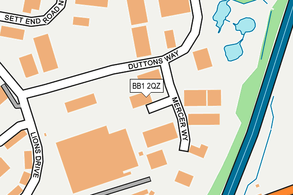 BB1 2QZ map - OS OpenMap – Local (Ordnance Survey)