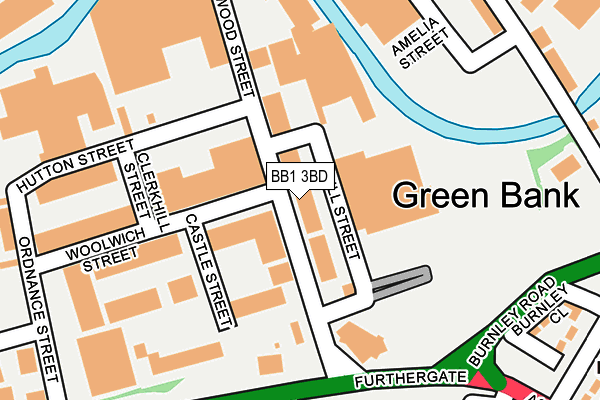 BB1 3BD map - OS OpenMap – Local (Ordnance Survey) BB1 3BD map - OS OpenMap – Local (Ordnance Survey)