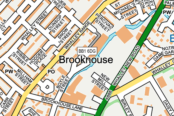 BB1 6DG map - OS OpenMap – Local (Ordnance Survey)