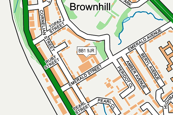 BB1 9JR map - OS OpenMap – Local (Ordnance Survey) BB1 9JR map - OS OpenMap – Local (Ordnance Survey)