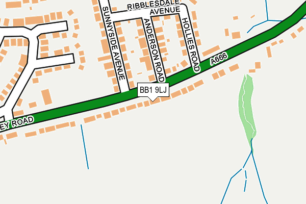 BB1 9LJ map - OS OpenMap – Local (Ordnance Survey) BB1 9LJ map - OS OpenMap – Local (Ordnance Survey)