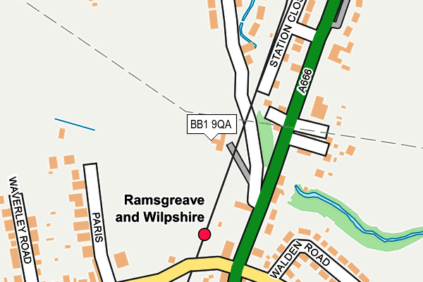BB1 9QA map - OS OpenMap – Local (Ordnance Survey) BB1 9QA map - OS OpenMap – Local (Ordnance Survey)