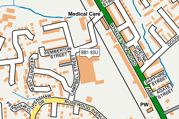 BB1 9SU map - OS OpenMap – Local (Ordnance Survey) BB1 9SU map - OS OpenMap – Local (Ordnance Survey)