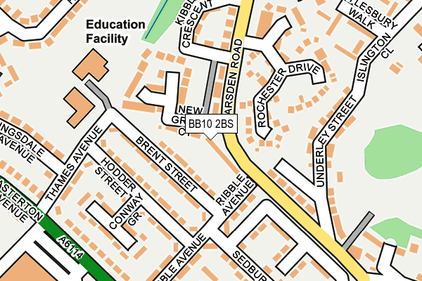 BB10 2BS map - OS OpenMap – Local (Ordnance Survey)