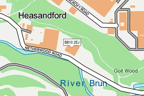 BB10 2EJ map - OS OpenMap – Local (Ordnance Survey)