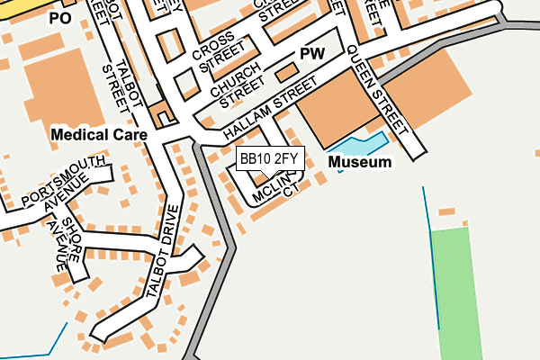 BB10 2FY map - OS OpenMap – Local (Ordnance Survey) BB10 2FY map - OS OpenMap – Local (Ordnance Survey)