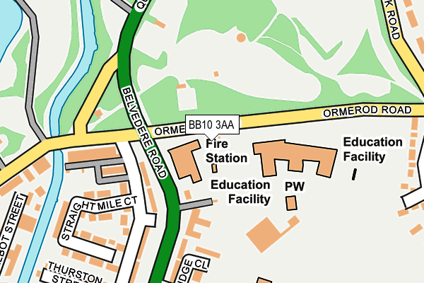 BB10 3AA map - OS OpenMap – Local (Ordnance Survey) BB10 3AA map - OS OpenMap – Local (Ordnance Survey)
