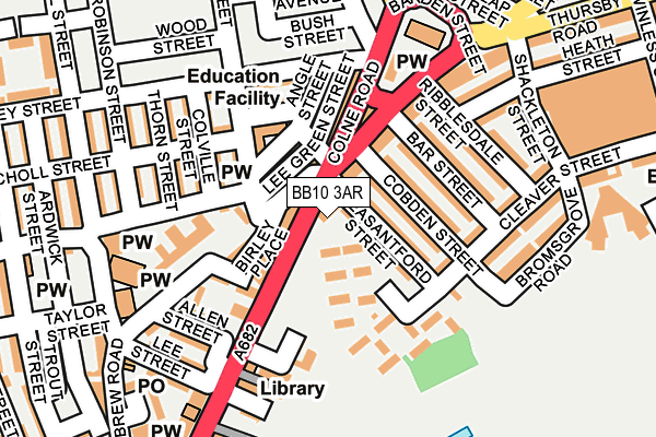 BB10 3AR map - OS OpenMap – Local (Ordnance Survey) BB10 3AR map - OS OpenMap – Local (Ordnance Survey)