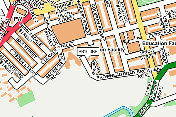 BB10 3BF map - OS OpenMap – Local (Ordnance Survey) BB10 3BF map - OS OpenMap – Local (Ordnance Survey)