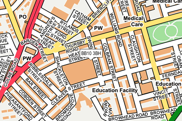 BB10 3BH map - OS OpenMap – Local (Ordnance Survey) BB10 3BH map - OS OpenMap – Local (Ordnance Survey)