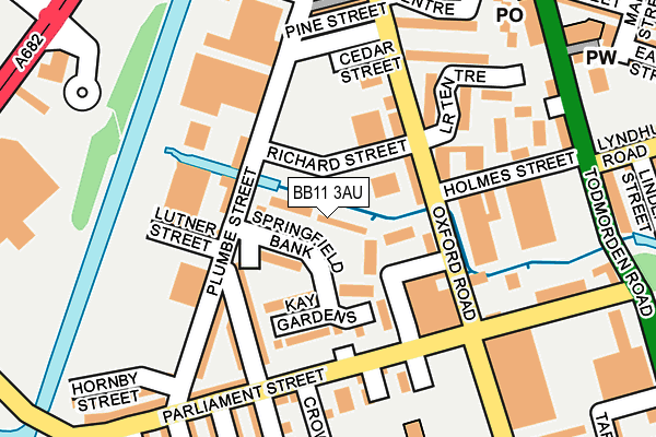 BB11 3AU map - OS OpenMap – Local (Ordnance Survey) BB11 3AU map - OS OpenMap – Local (Ordnance Survey)