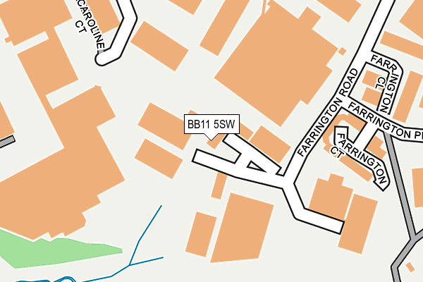 BB11 5SW map - OS OpenMap – Local (Ordnance Survey) BB11 5SW map - OS OpenMap – Local (Ordnance Survey)