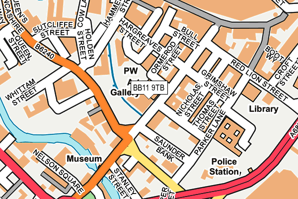 BB11 9TB map - OS OpenMap – Local (Ordnance Survey)