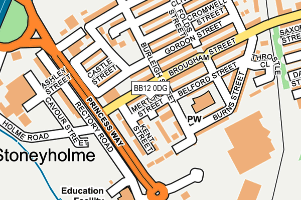 BB12 0DG map - OS OpenMap – Local (Ordnance Survey) BB12 0DG map - OS OpenMap – Local (Ordnance Survey)