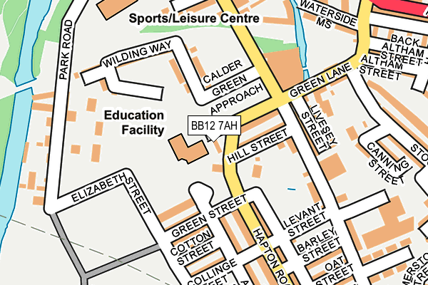 BB12 7AH map - OS OpenMap – Local (Ordnance Survey) BB12 7AH map - OS OpenMap – Local (Ordnance Survey)