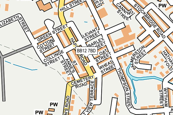 BB12 7BD map - OS OpenMap – Local (Ordnance Survey) BB12 7BD map - OS OpenMap – Local (Ordnance Survey)