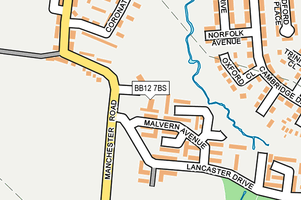 BB12 7BS map - OS OpenMap – Local (Ordnance Survey) BB12 7BS map - OS OpenMap – Local (Ordnance Survey)