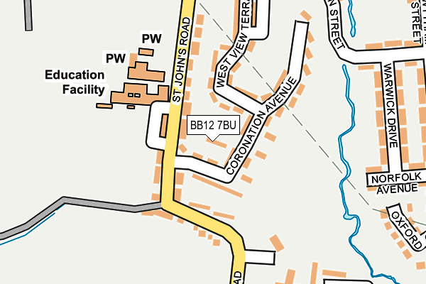 BB12 7BU map - OS OpenMap – Local (Ordnance Survey) BB12 7BU map - OS OpenMap – Local (Ordnance Survey)