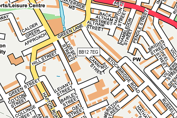 BB12 7EG map - OS OpenMap – Local (Ordnance Survey) BB12 7EG map - OS OpenMap – Local (Ordnance Survey)