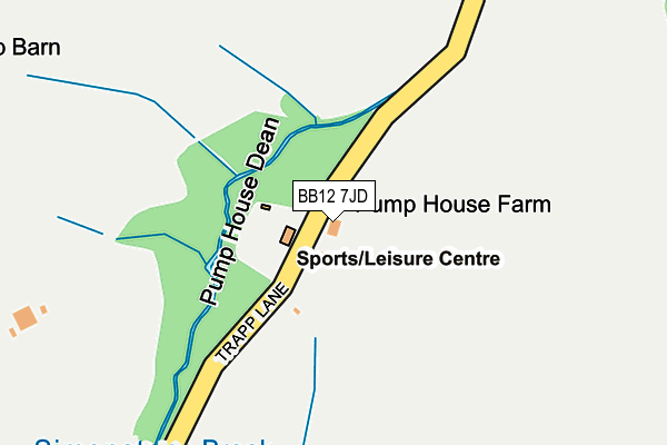 BB12 7JD map - OS OpenMap – Local (Ordnance Survey) BB12 7JD map - OS OpenMap – Local (Ordnance Survey)