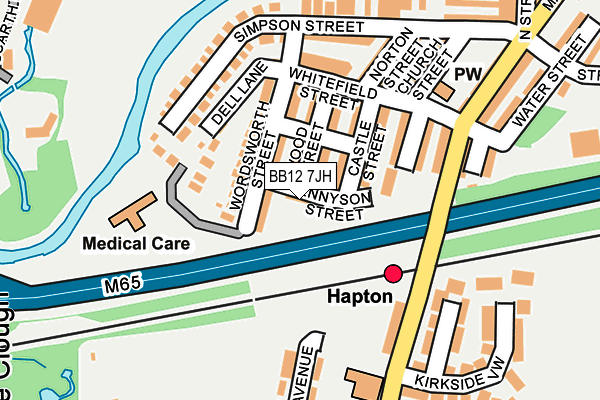 BB12 7JH map - OS OpenMap – Local (Ordnance Survey) BB12 7JH map - OS OpenMap – Local (Ordnance Survey)