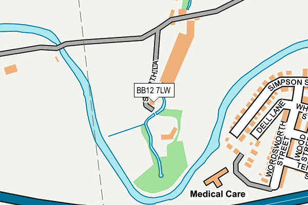 BB12 7LW map - OS OpenMap – Local (Ordnance Survey) BB12 7LW map - OS OpenMap – Local (Ordnance Survey)