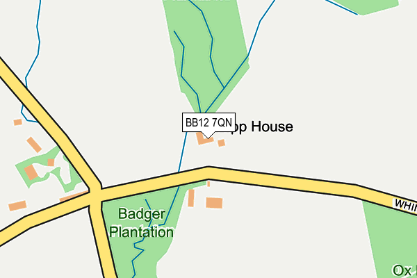 BB12 7QN map - OS OpenMap – Local (Ordnance Survey)