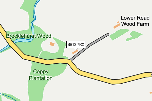 BB12 7RX map - OS OpenMap – Local (Ordnance Survey) BB12 7RX map - OS OpenMap – Local (Ordnance Survey)