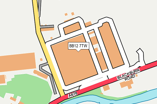 BB12 7TW map - OS OpenMap – Local (Ordnance Survey) BB12 7TW map - OS OpenMap – Local (Ordnance Survey)