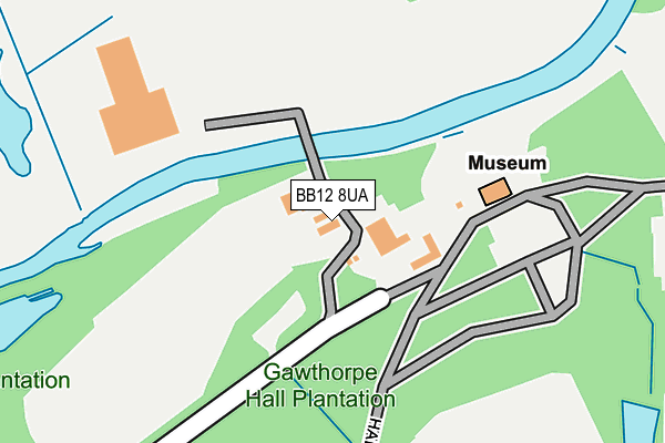 BB12 8UA map - OS OpenMap – Local (Ordnance Survey)