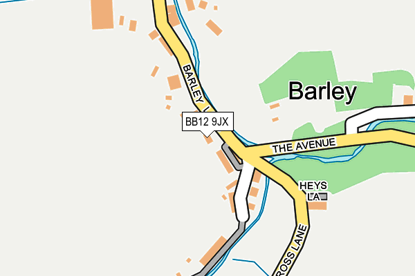 BB12 9JX map - OS OpenMap – Local (Ordnance Survey) BB12 9JX map - OS OpenMap – Local (Ordnance Survey)