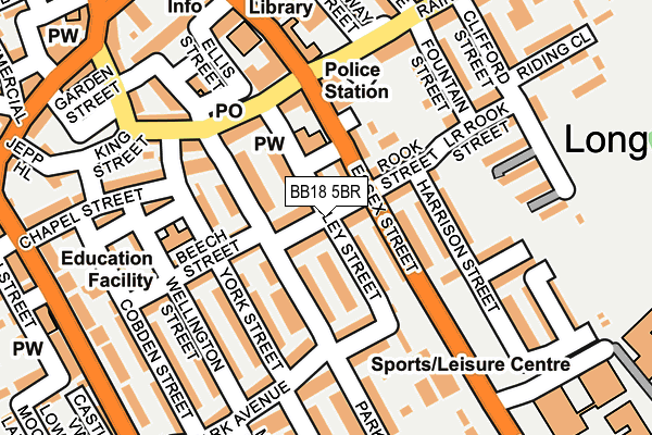 BB18 5BR map - OS OpenMap – Local (Ordnance Survey) BB18 5BR map - OS OpenMap – Local (Ordnance Survey)