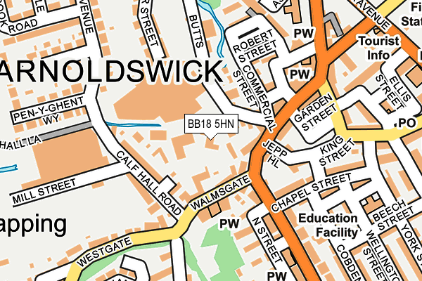BB18 5HN map - OS OpenMap – Local (Ordnance Survey) BB18 5HN map - OS OpenMap – Local (Ordnance Survey)