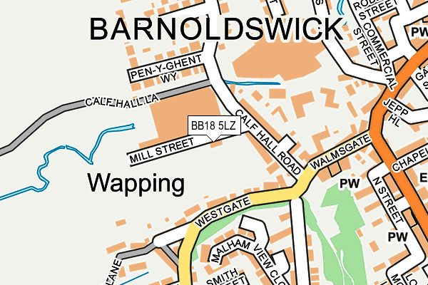BB18 5LZ map - OS OpenMap – Local (Ordnance Survey) BB18 5LZ map - OS OpenMap – Local (Ordnance Survey)