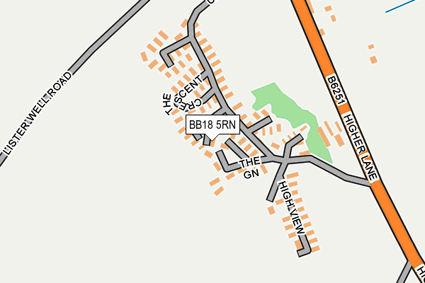 BB18 5RN map - OS OpenMap – Local (Ordnance Survey) BB18 5RN map - OS OpenMap – Local (Ordnance Survey)