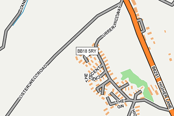 BB18 5RY map - OS OpenMap – Local (Ordnance Survey) BB18 5RY map - OS OpenMap – Local (Ordnance Survey)