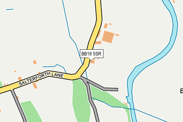 BB18 5SR map - OS OpenMap – Local (Ordnance Survey)