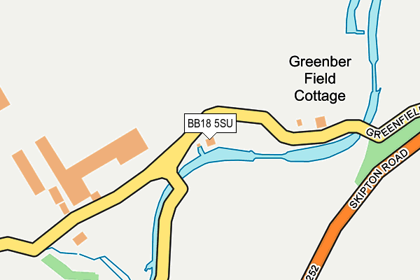BB18 5SU map - OS OpenMap – Local (Ordnance Survey) BB18 5SU map - OS OpenMap – Local (Ordnance Survey)