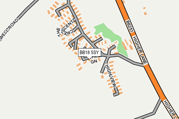 BB18 5SY map - OS OpenMap – Local (Ordnance Survey) BB18 5SY map - OS OpenMap – Local (Ordnance Survey)