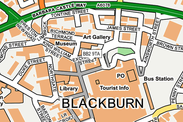 BB2 9TA map - OS OpenMap – Local (Ordnance Survey)
