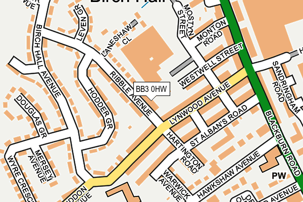 BB3 0HW map - OS OpenMap – Local (Ordnance Survey) BB3 0HW map - OS OpenMap – Local (Ordnance Survey)