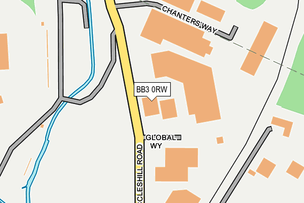 BB3 0RW map - OS OpenMap – Local (Ordnance Survey) BB3 0RW map - OS OpenMap – Local (Ordnance Survey)