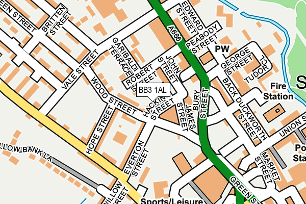 BB3 1AL map - OS OpenMap – Local (Ordnance Survey) BB3 1AL map - OS OpenMap – Local (Ordnance Survey)