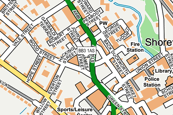 BB3 1AS map - OS OpenMap – Local (Ordnance Survey) BB3 1AS map - OS OpenMap – Local (Ordnance Survey)