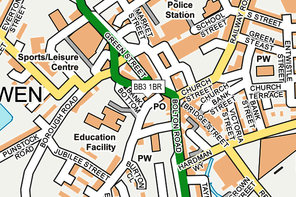 BB3 1BR map - OS OpenMap – Local (Ordnance Survey) BB3 1BR map - OS OpenMap – Local (Ordnance Survey)